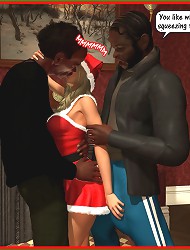 Christmas babe gets banged in the interracial cartoons