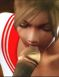 Porn toons showing sweet babe deepthroating wild cock