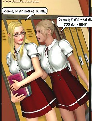 Sweet 3D porn schoolgirls are ready for lustful sex