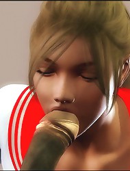 Porn toons showing sweet babe deepthroating wild cock