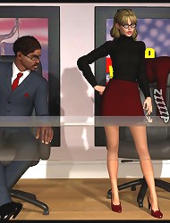 Sweet lady from porn comics flashes her lingerie